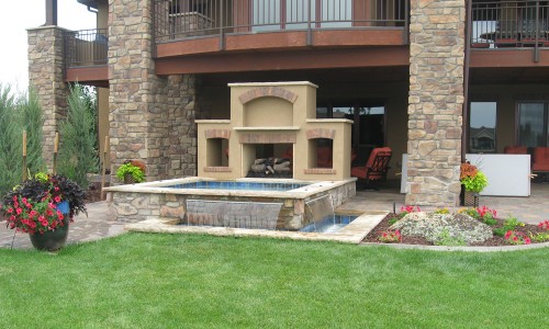 Spa with water feature